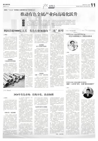 专题|推动有色金属产业向高端化跃升